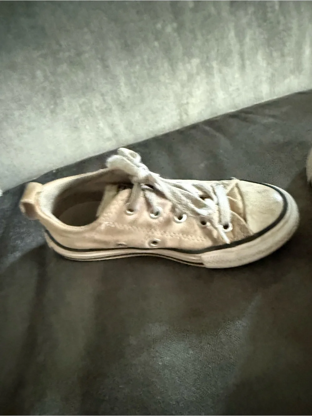 Converse Kids Beige Low-Top Canvas Sneakers